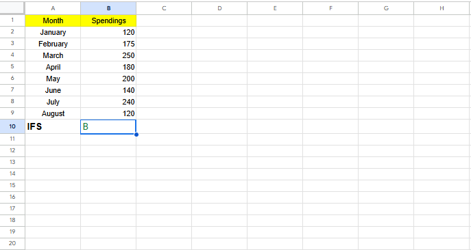 ifs excel formula
