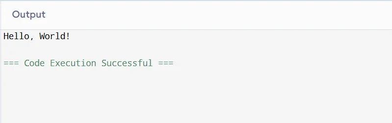 Hello World Program in Golang