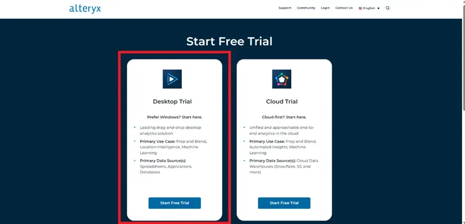 Alteryx Free Trial