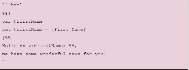ampscript basic personalization