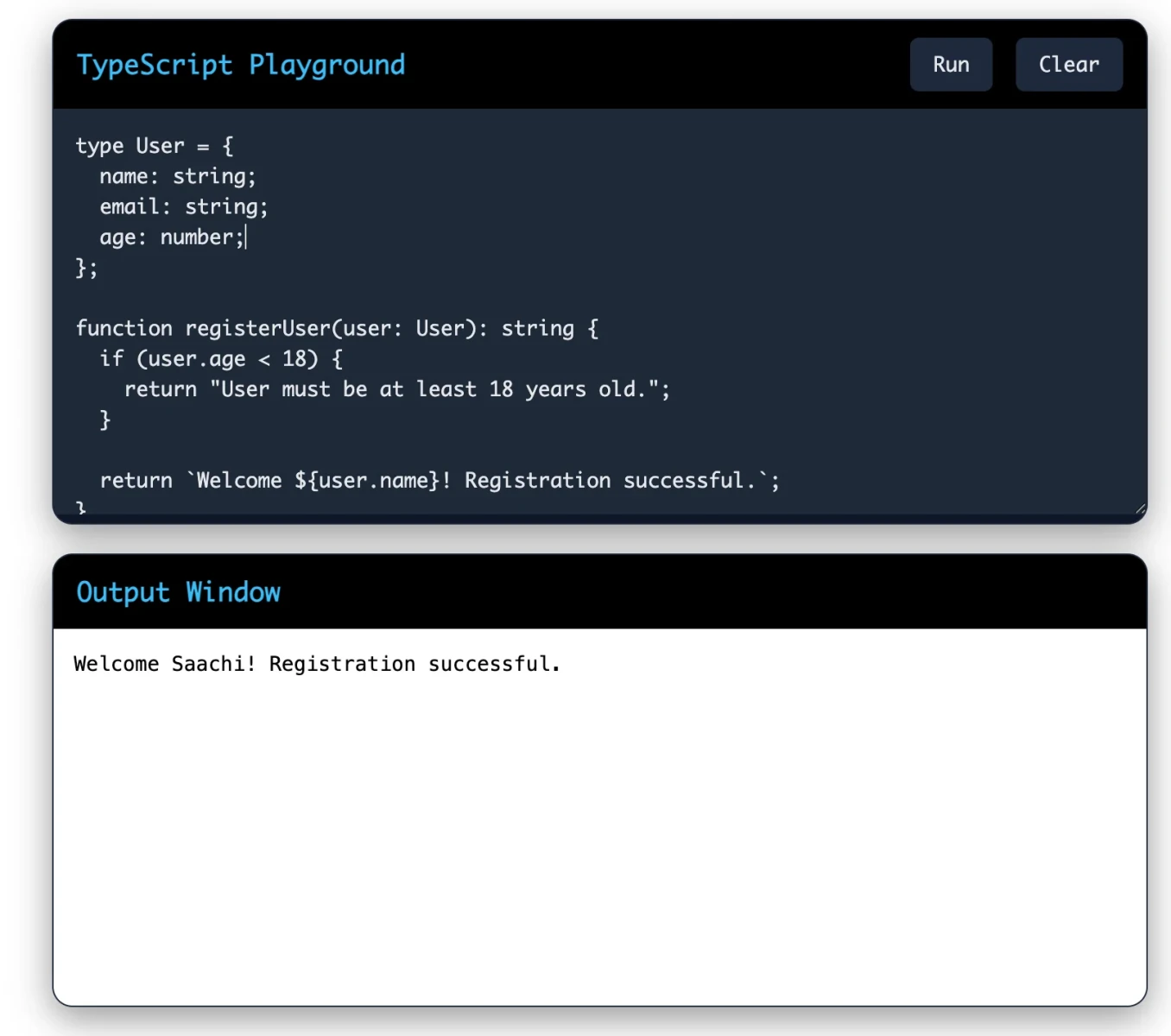 Example: User Registration Form Validation