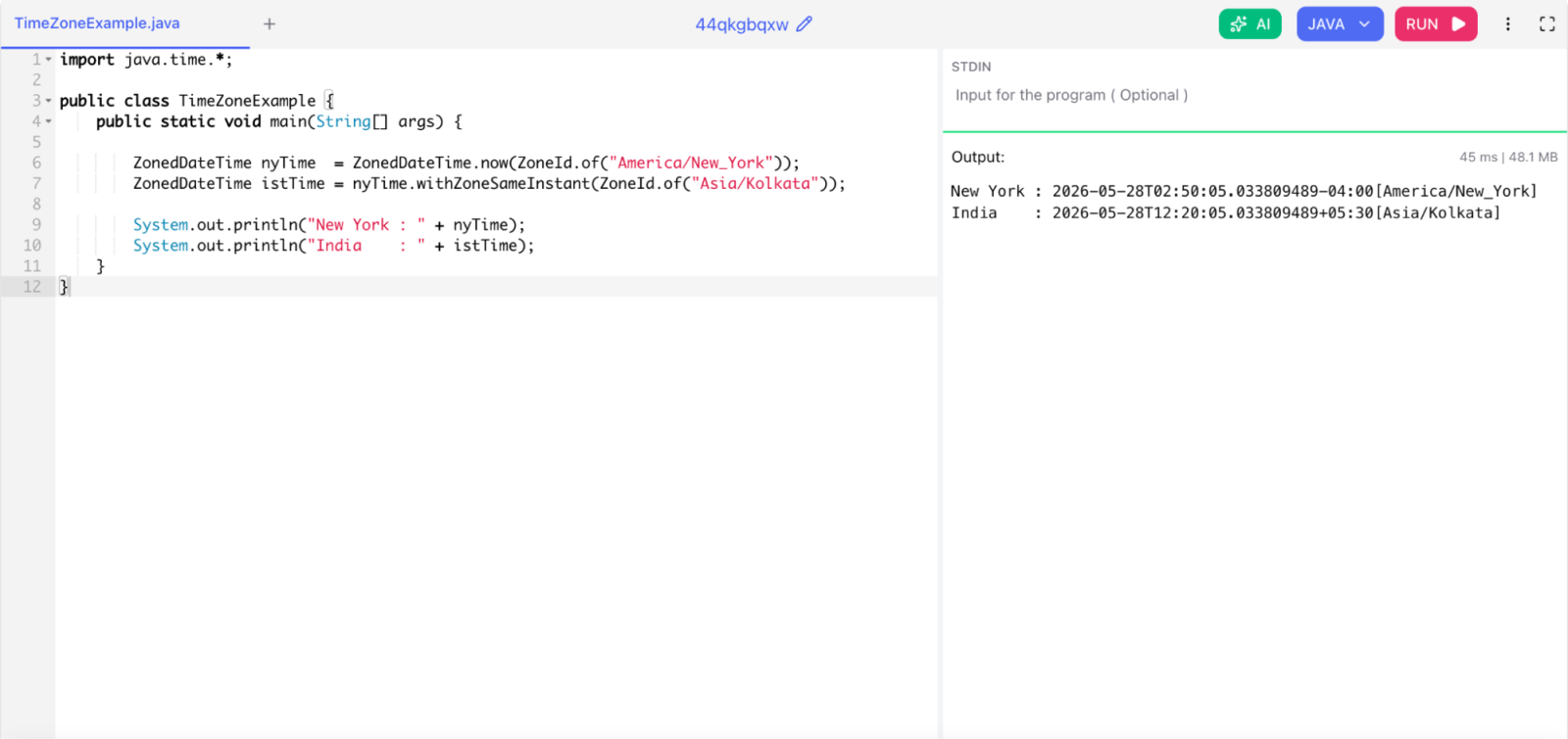 How does the new Date and Time API handle time zones differently from the old API