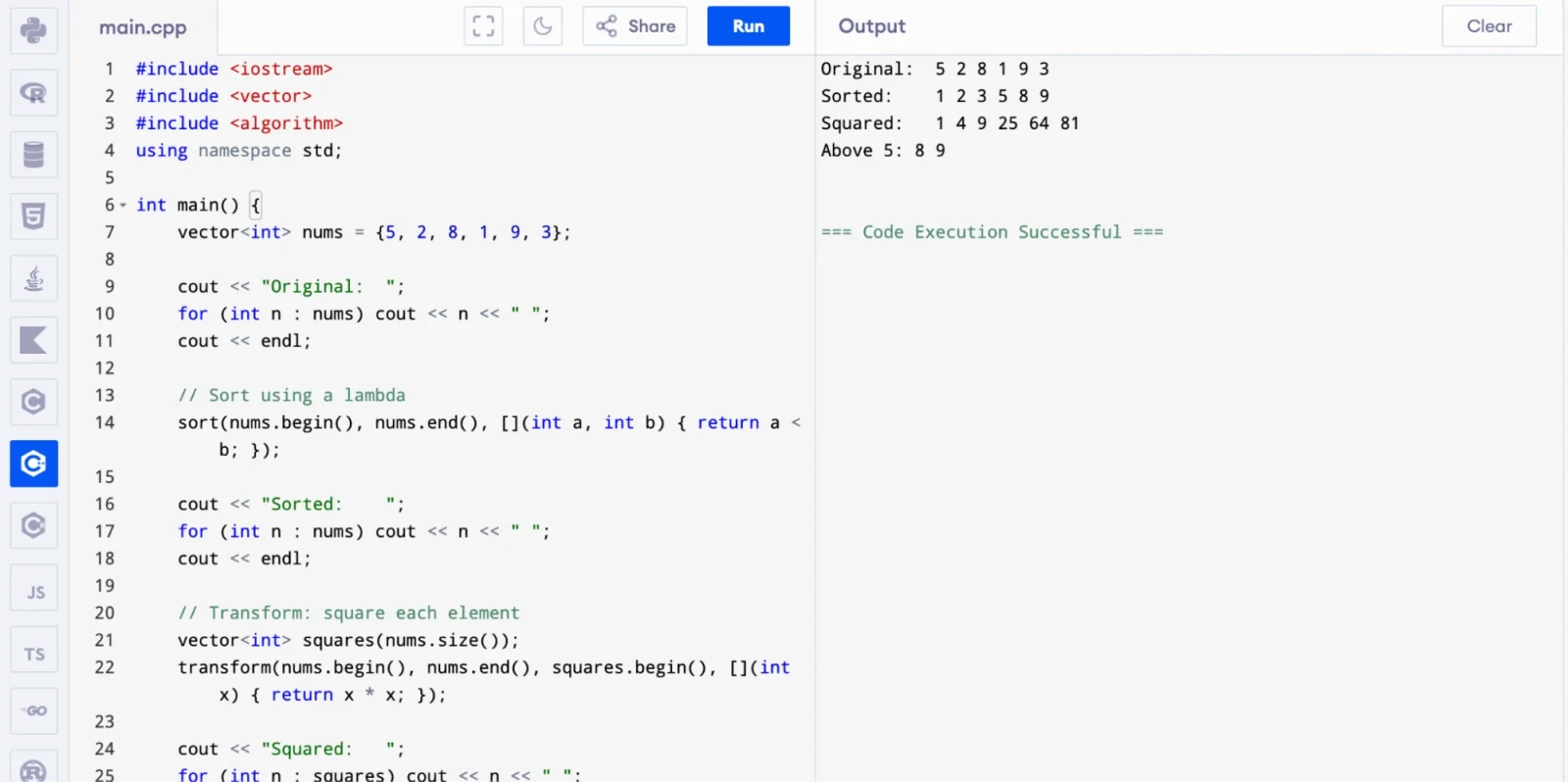 What are lambda expressions in C++?