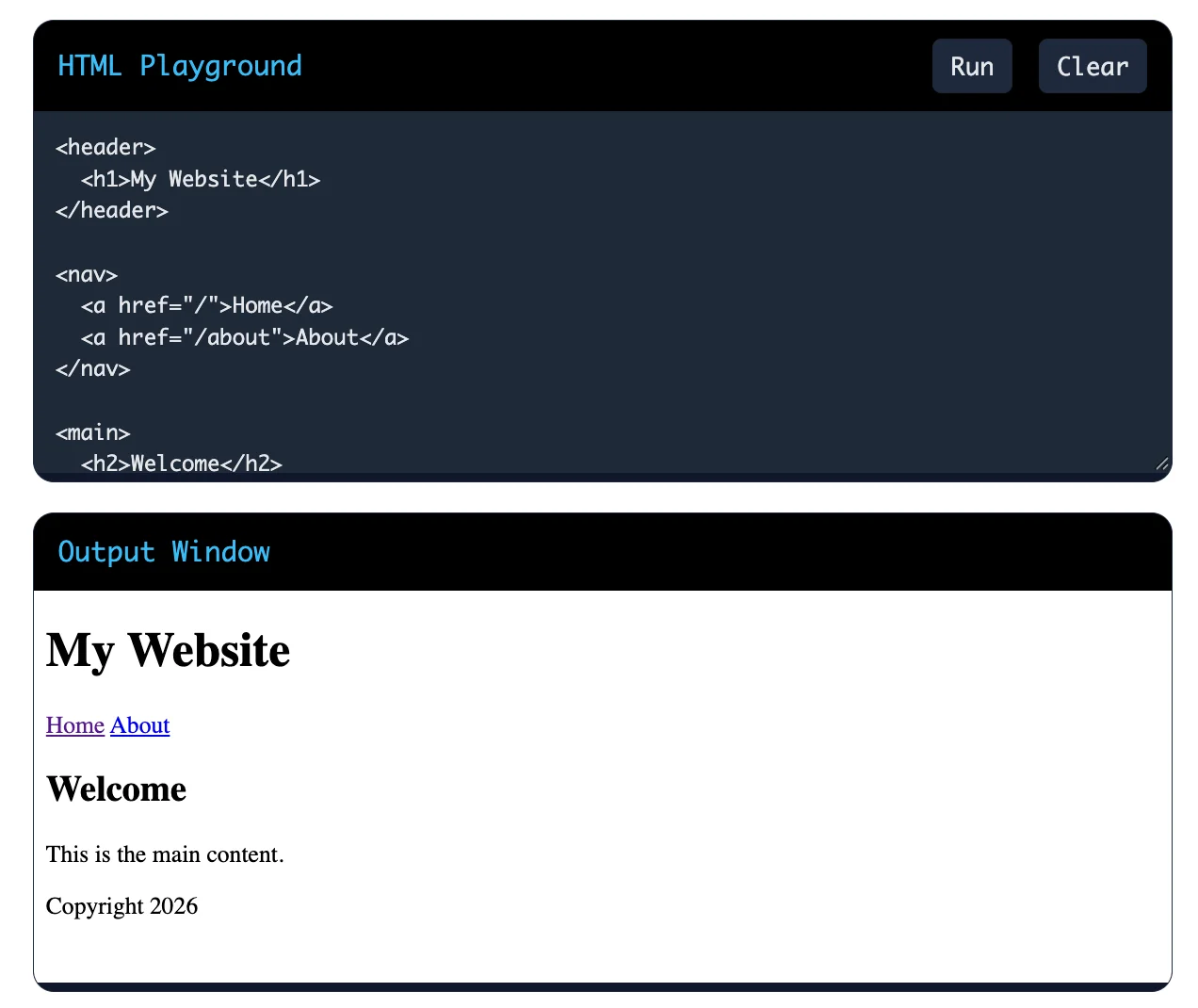 Your website uses multiple <div> elements and screen readers cannot identify the navigation and main content properly. How would you improve its structure?