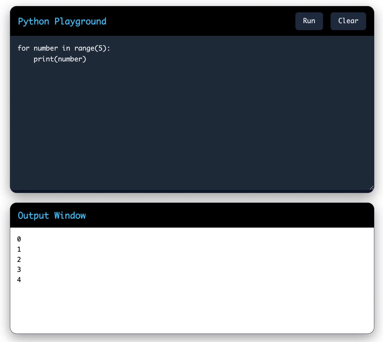 Python Example: Using range() with For Loop