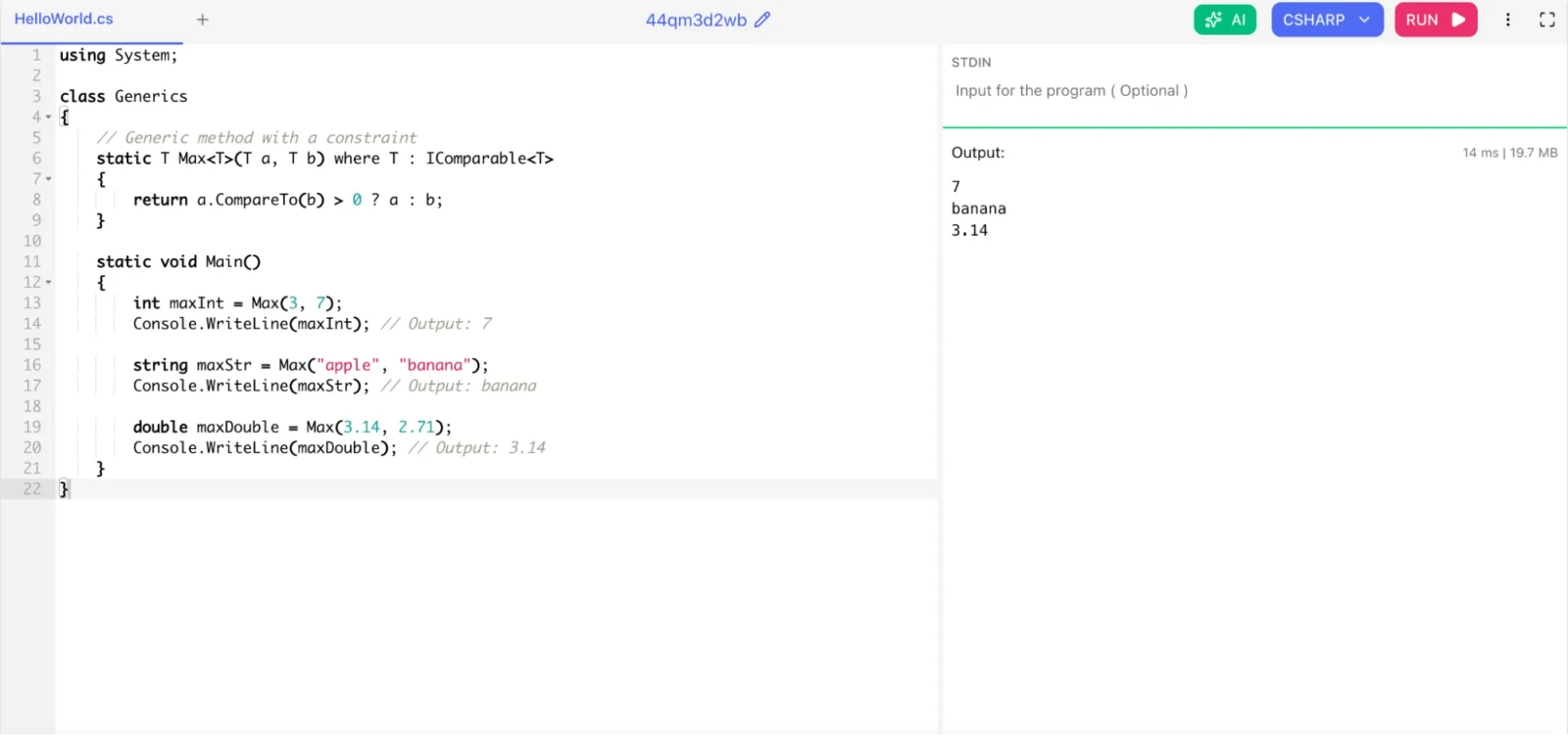 What are generics in C# and why are they useful?