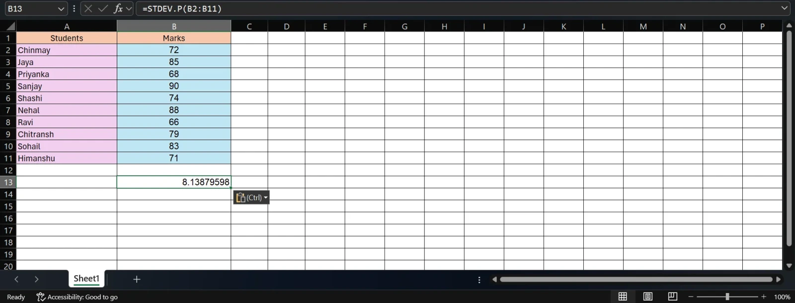 How to Find Standard Deviation in Excel