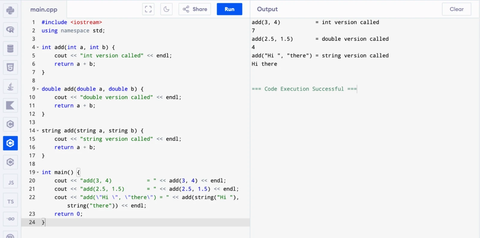 What is function overloading?
