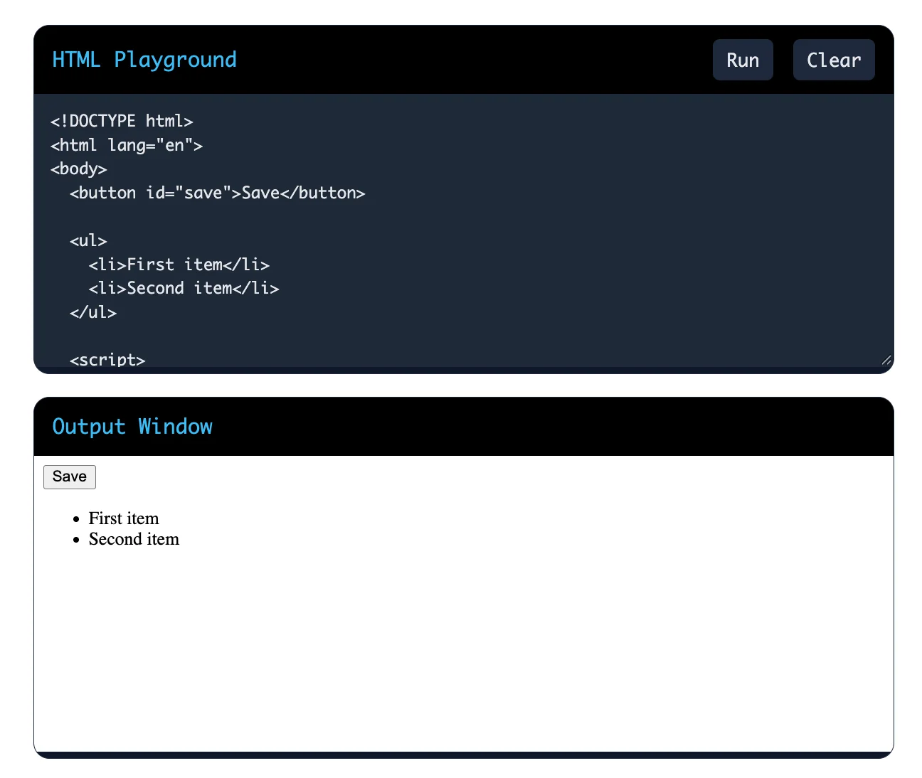 How do JavaScript event listeners handle user interactions with HTML elements?