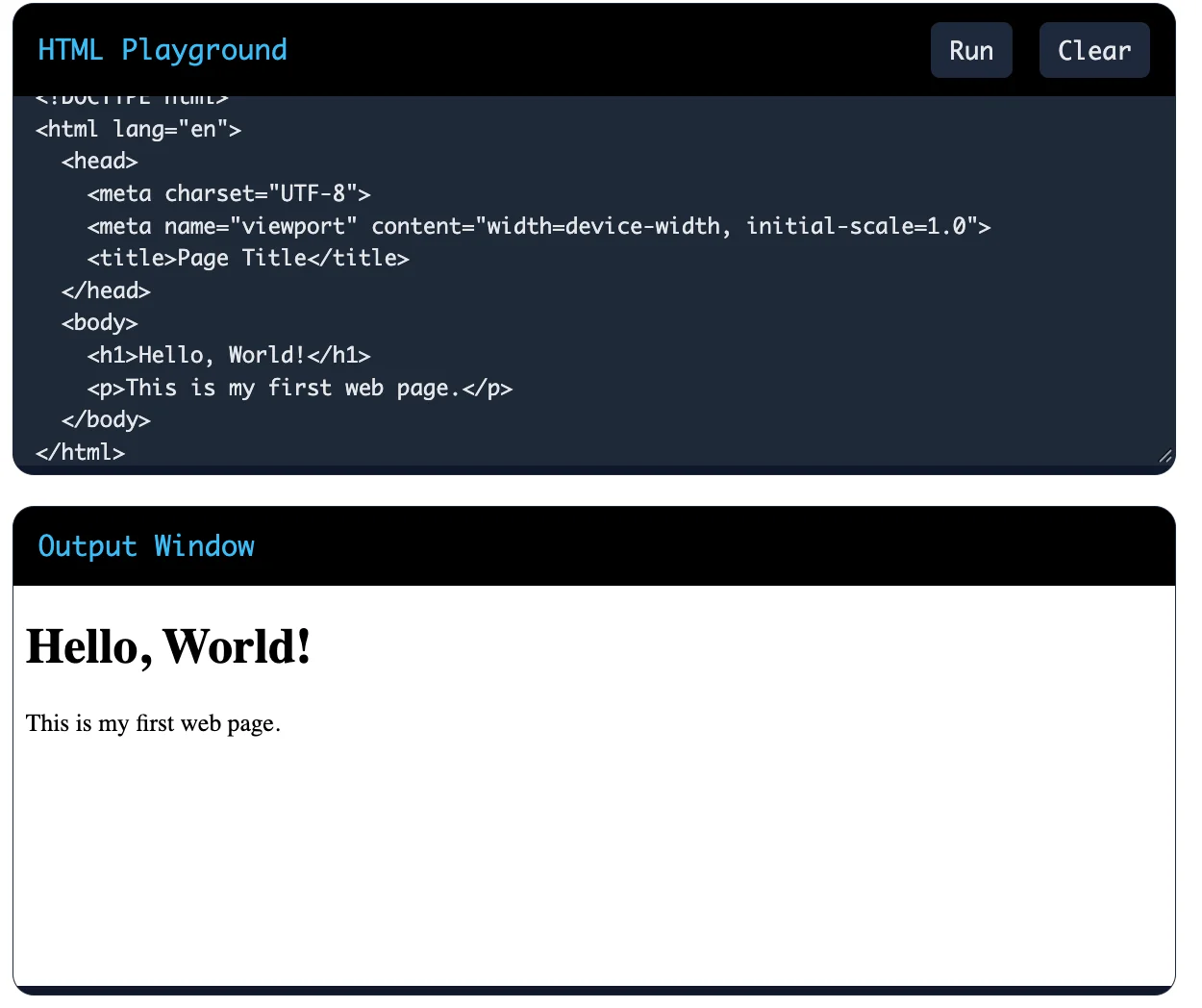 What is the basic structure of an HTML document?
