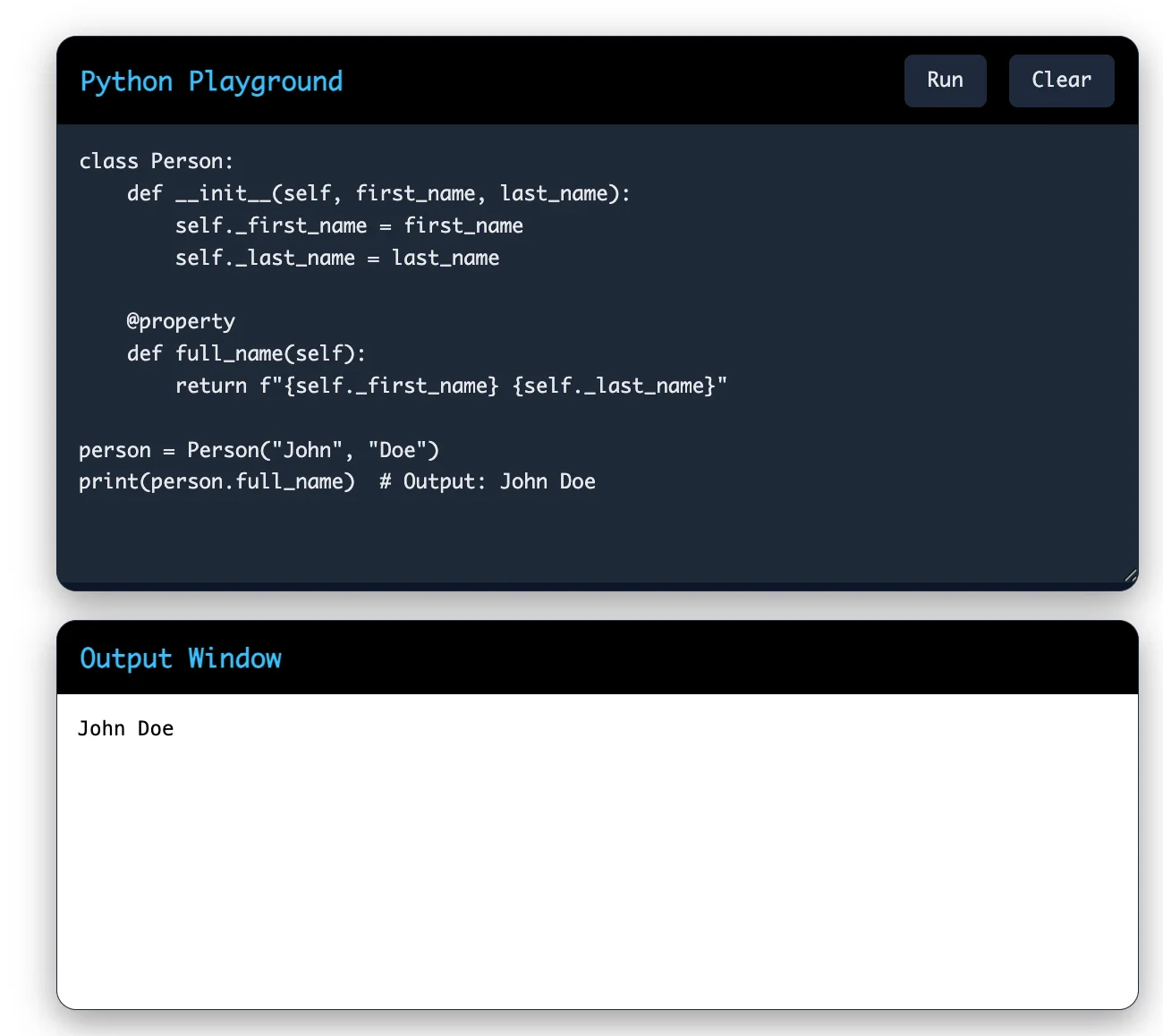 Built-in Python Decorators: @property