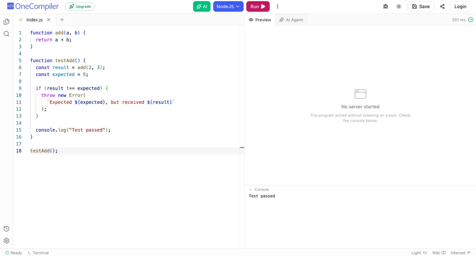 Writing a Simple Unit Test