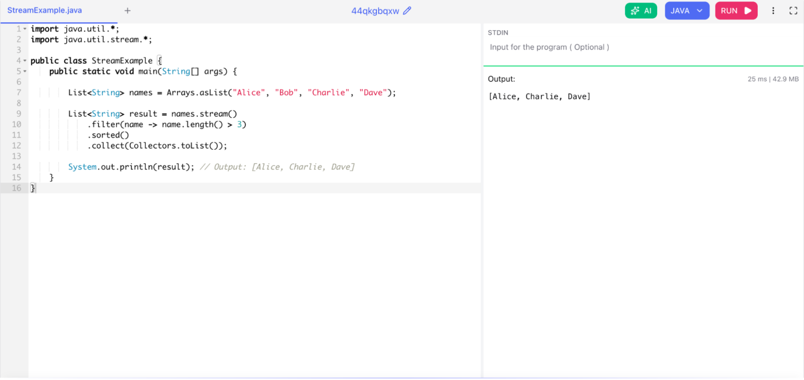 Stream API in Java 8