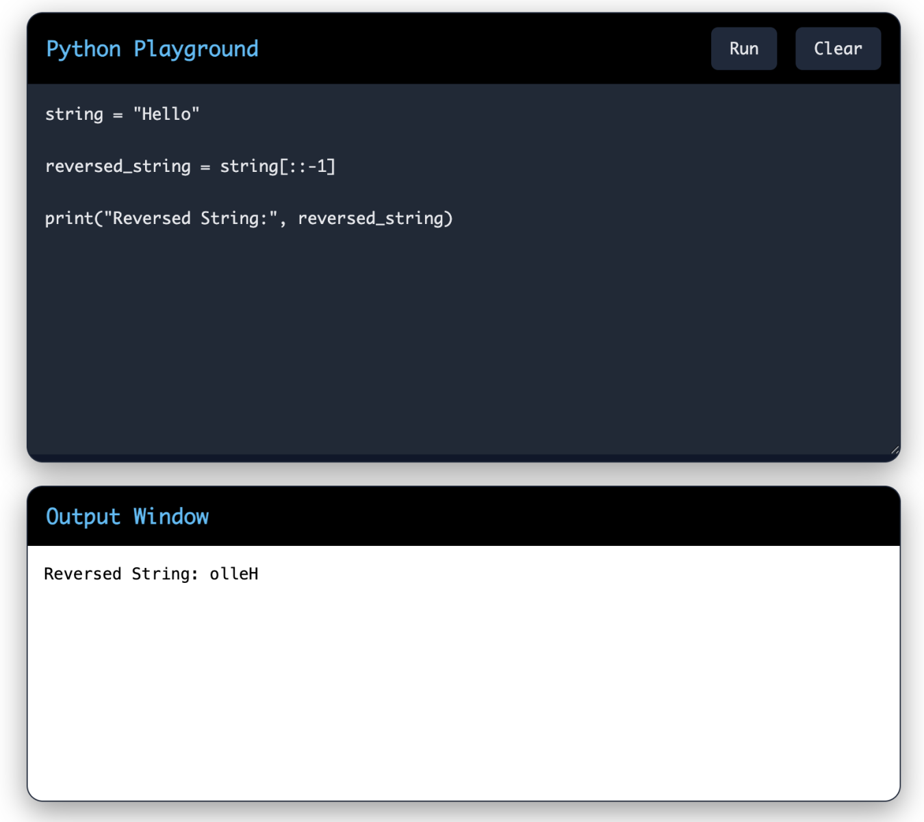 Write a program to reverse a string