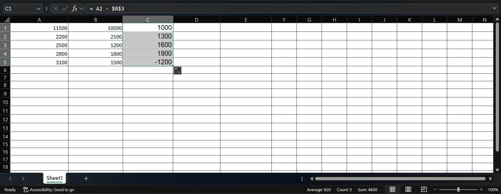 Store the fixed value in a cell and use an absolute reference