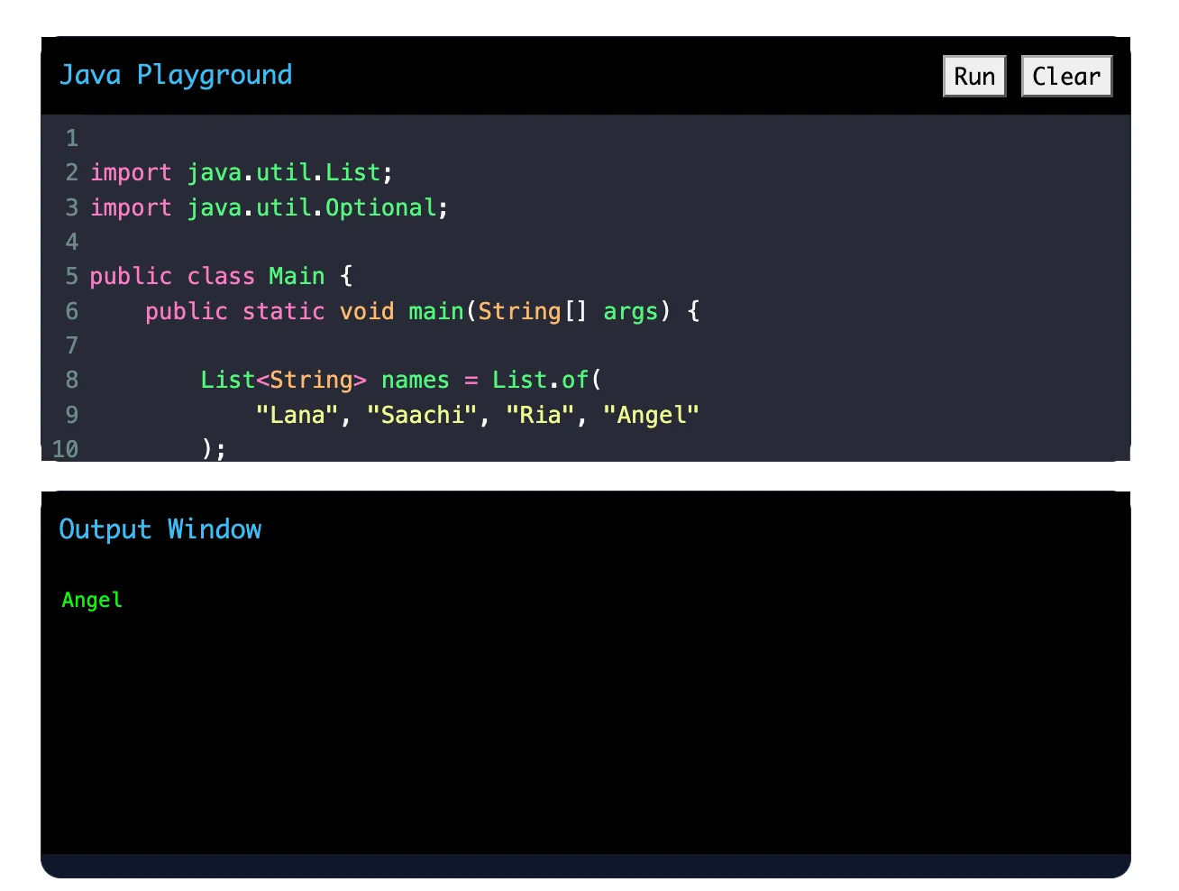Java Stream API intermediate and terminal operations.