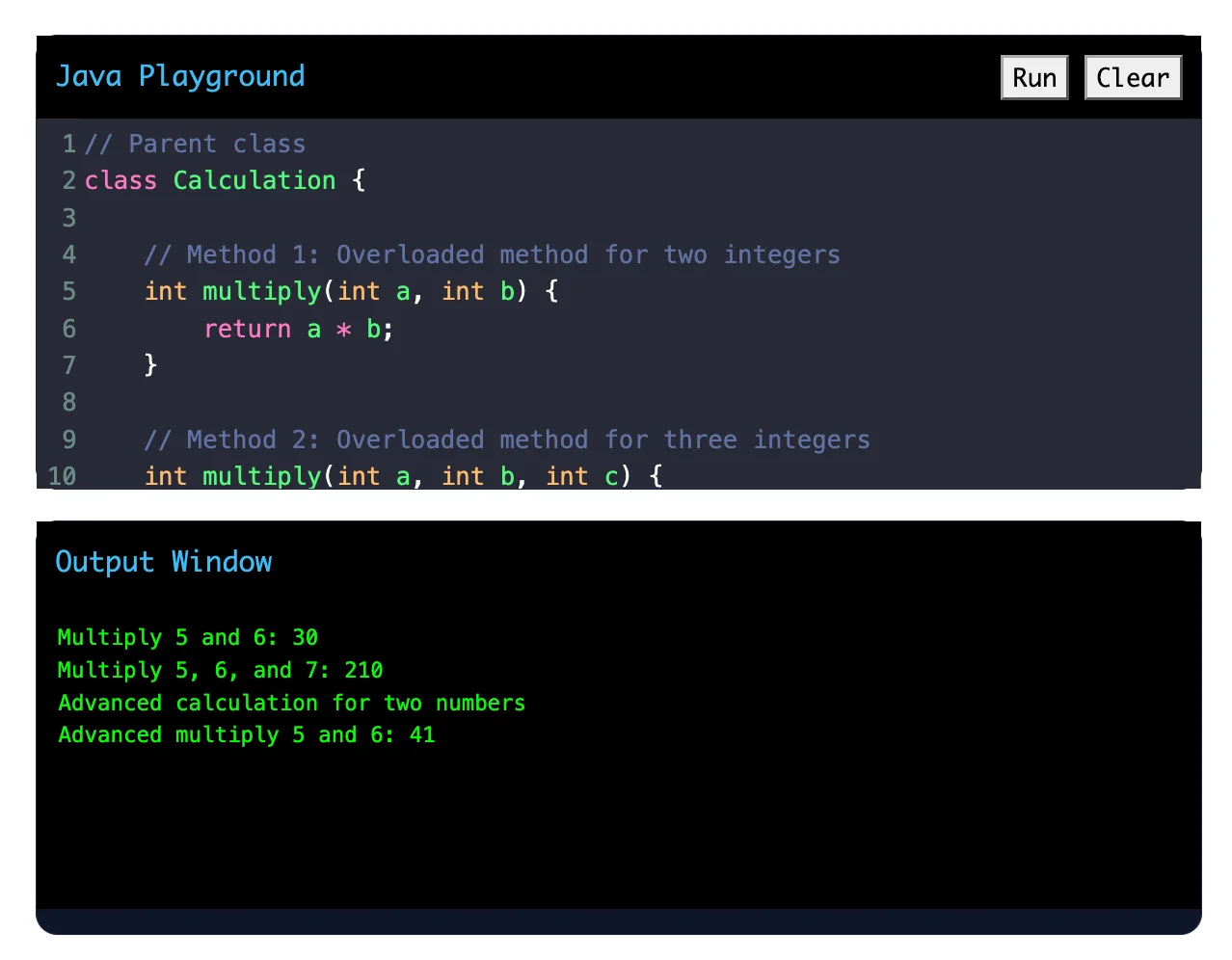 Method Overloading vs Method Overriding