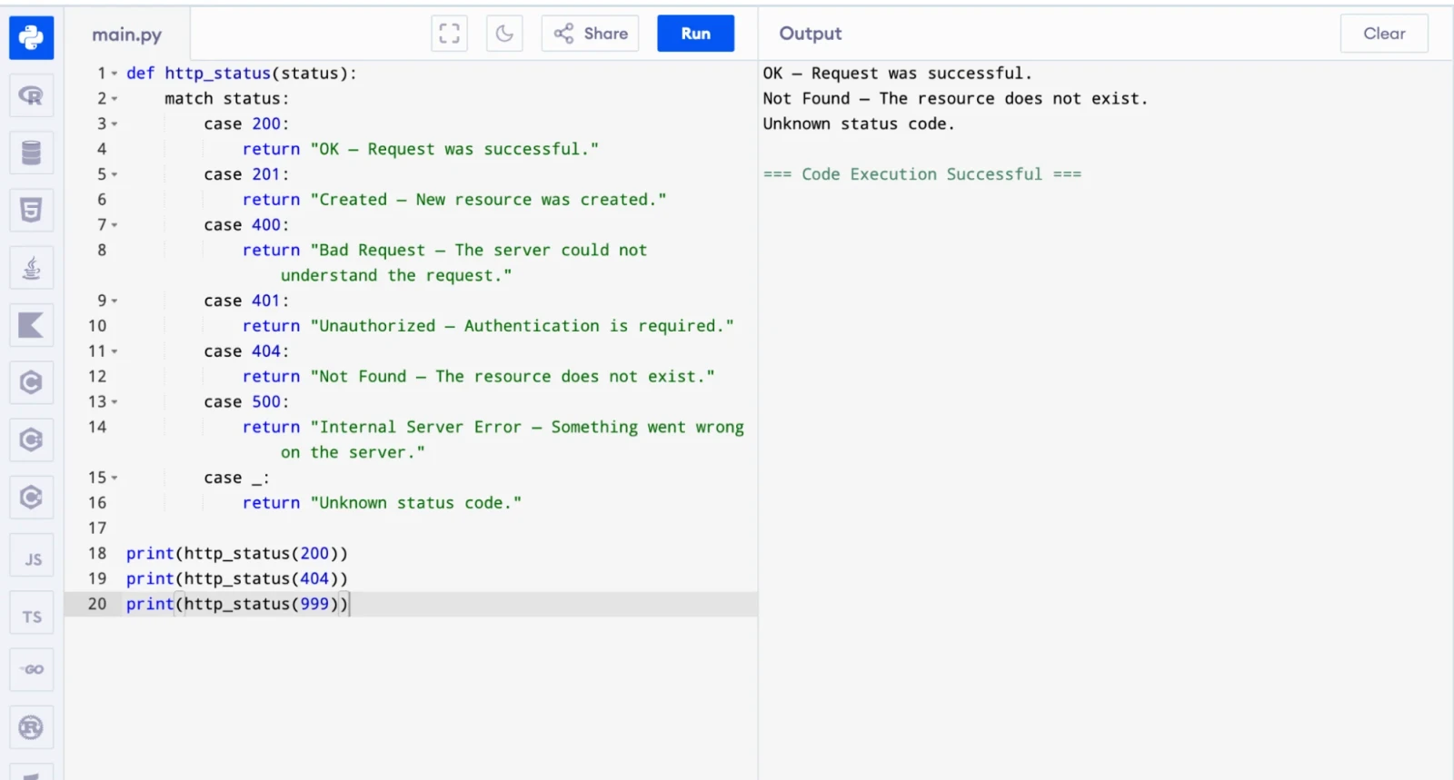 match-case Examples with Code