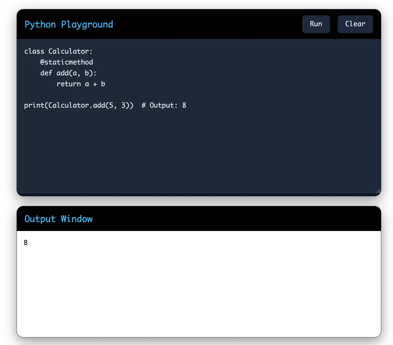 Built-in Python Decorators: @staticmethod