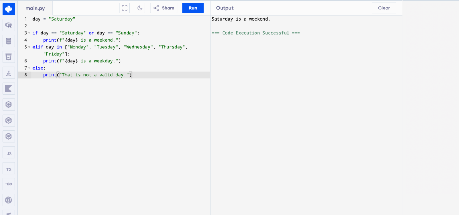 Method 1: if-elif-else Chain