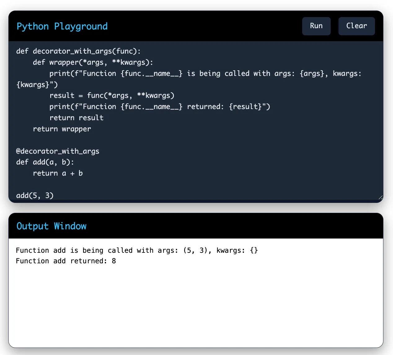 Python Decorators with Arguments