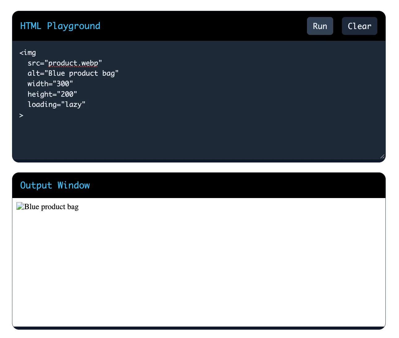 How would you optimize image loading using HTML?