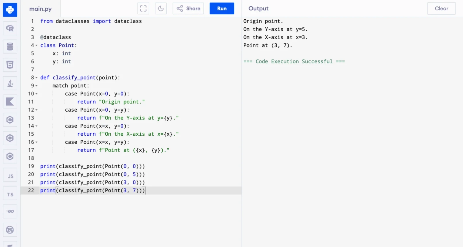 Class Pattern Matching