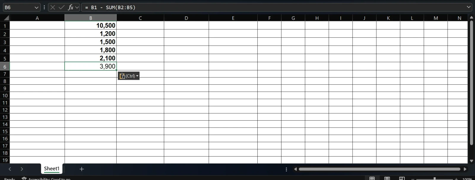 Method 1: Chained minus signs