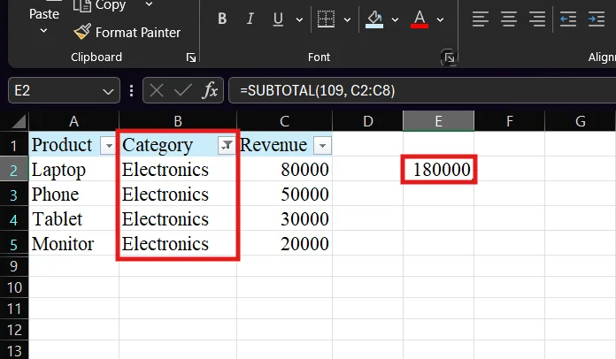 subtotal updates