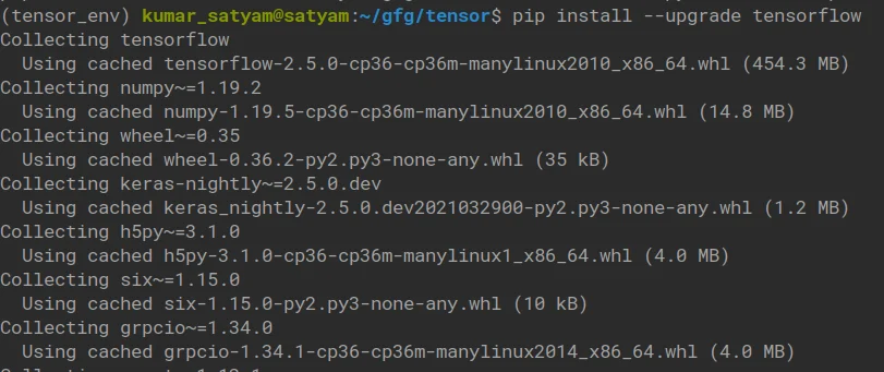 install tensorflow