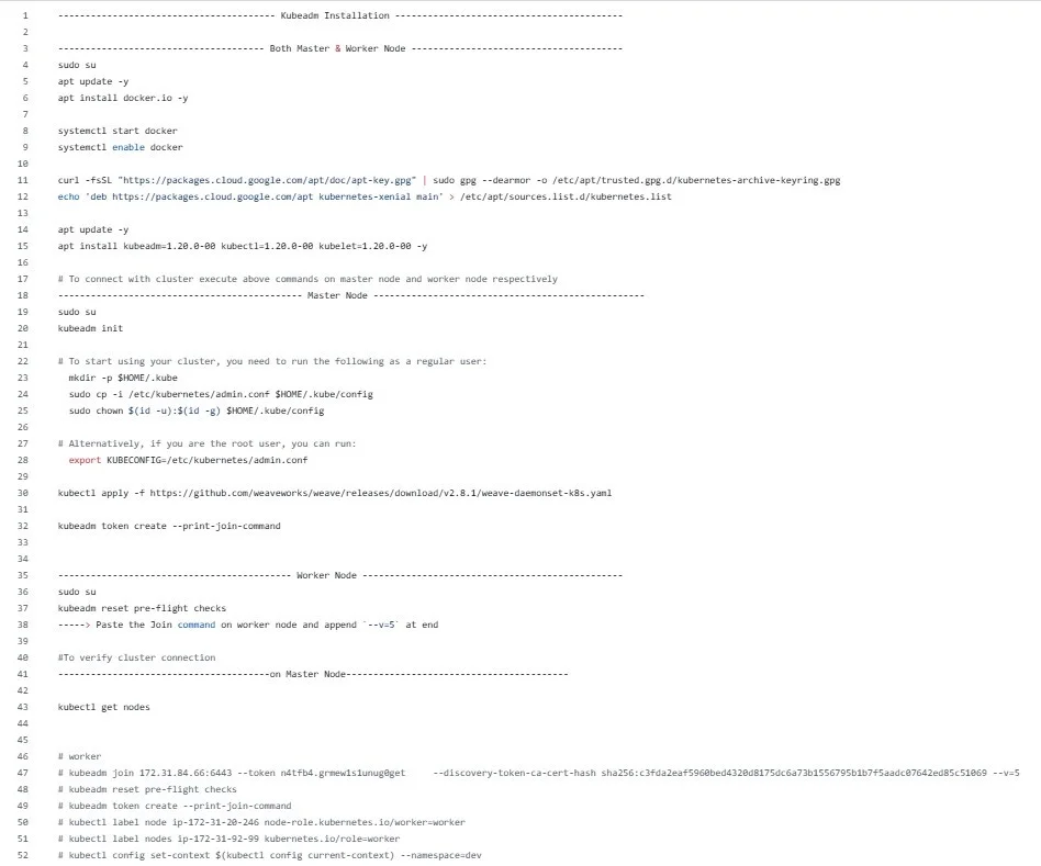installing k8s on master nodes and worker nodes
