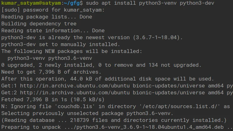 installing tensorflow on linux