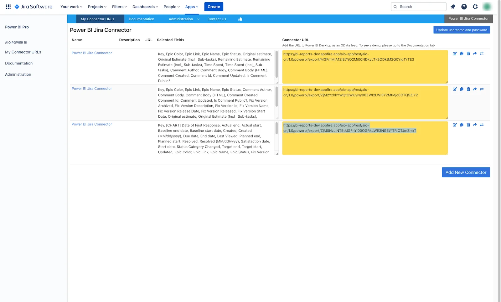 Jira to Power BI Jira Connector