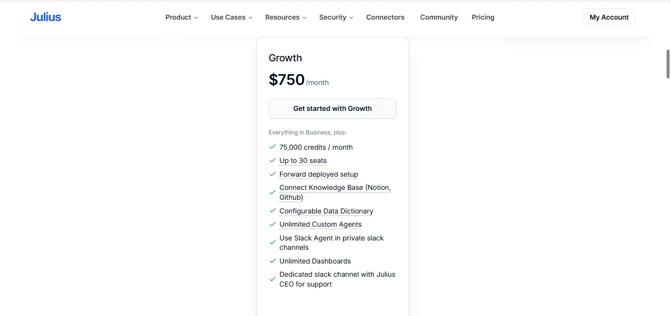julius ai pricing plan monthly