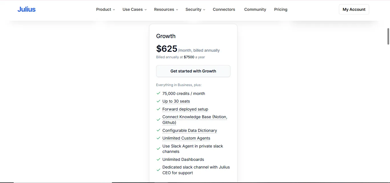 julius ai pricing plan yearly