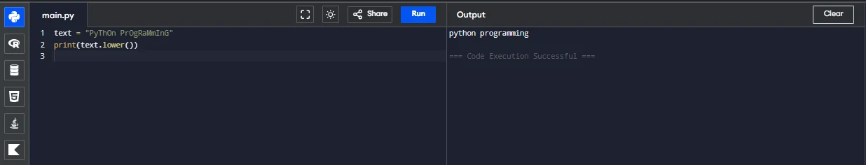 mixed case string example