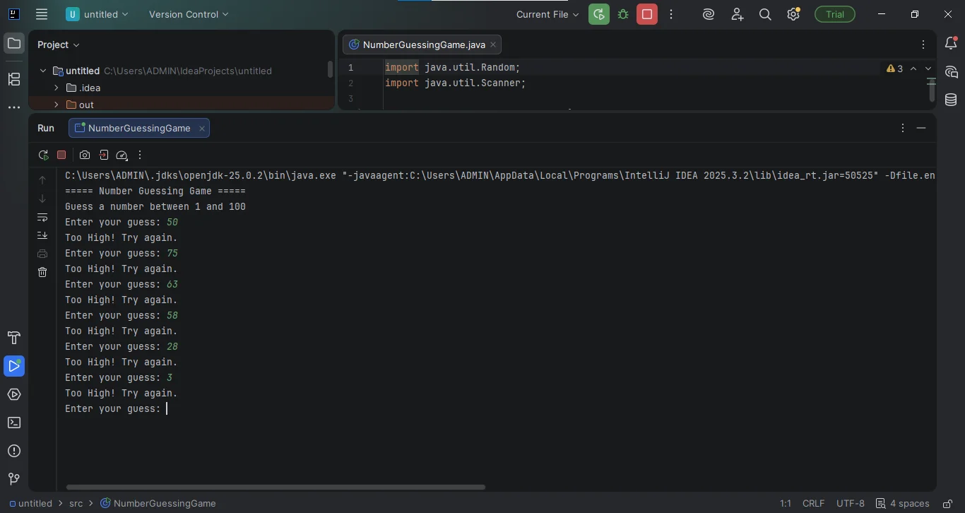 number guessing game java