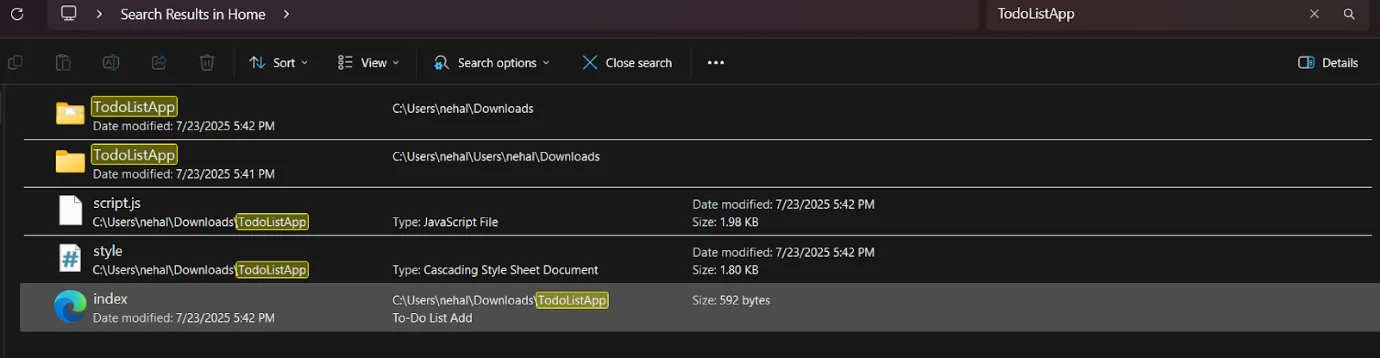 opening the project from my file manager