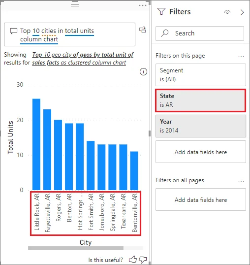 filters in Power BI reports