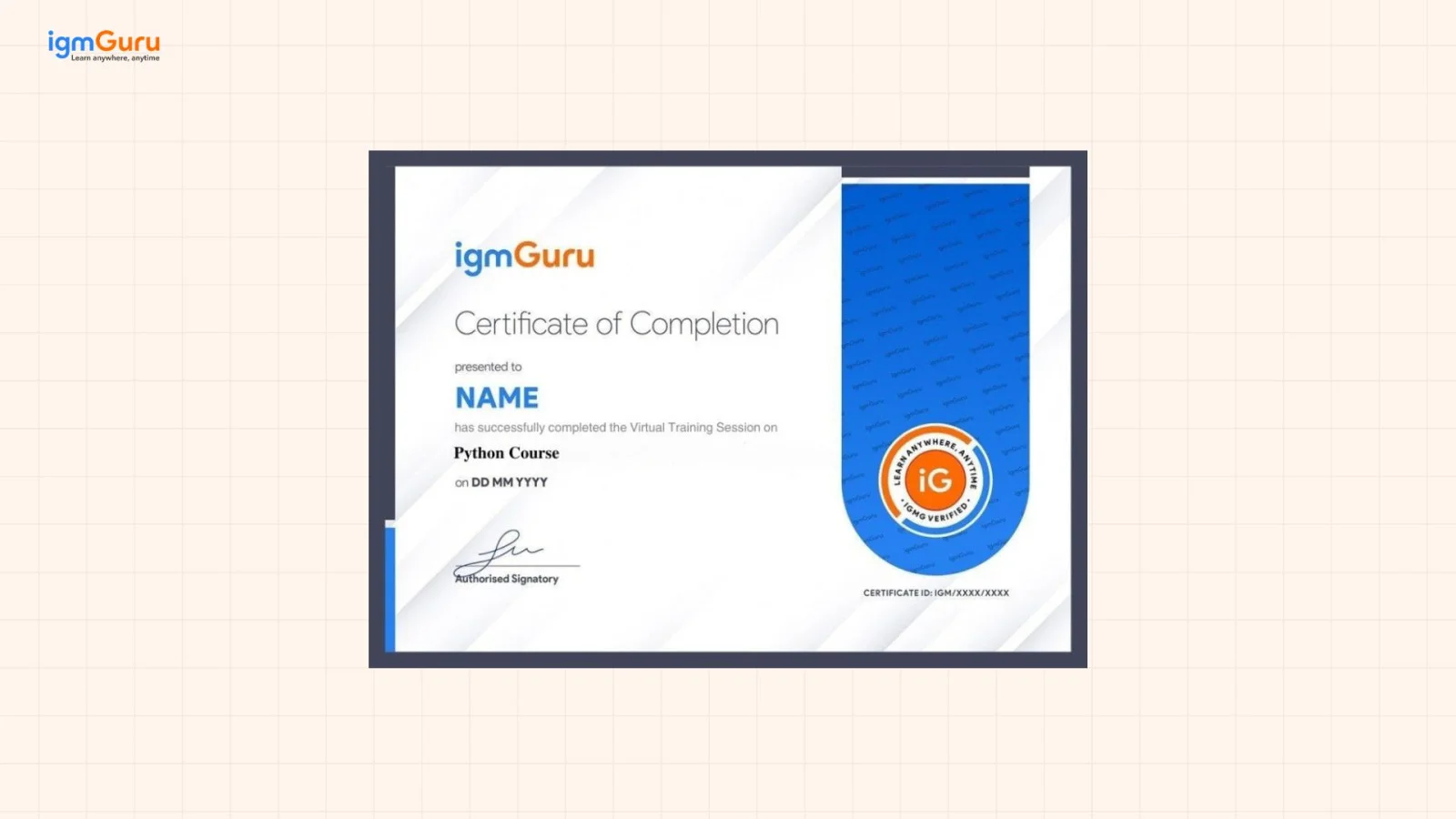Python Certification by igmGuru