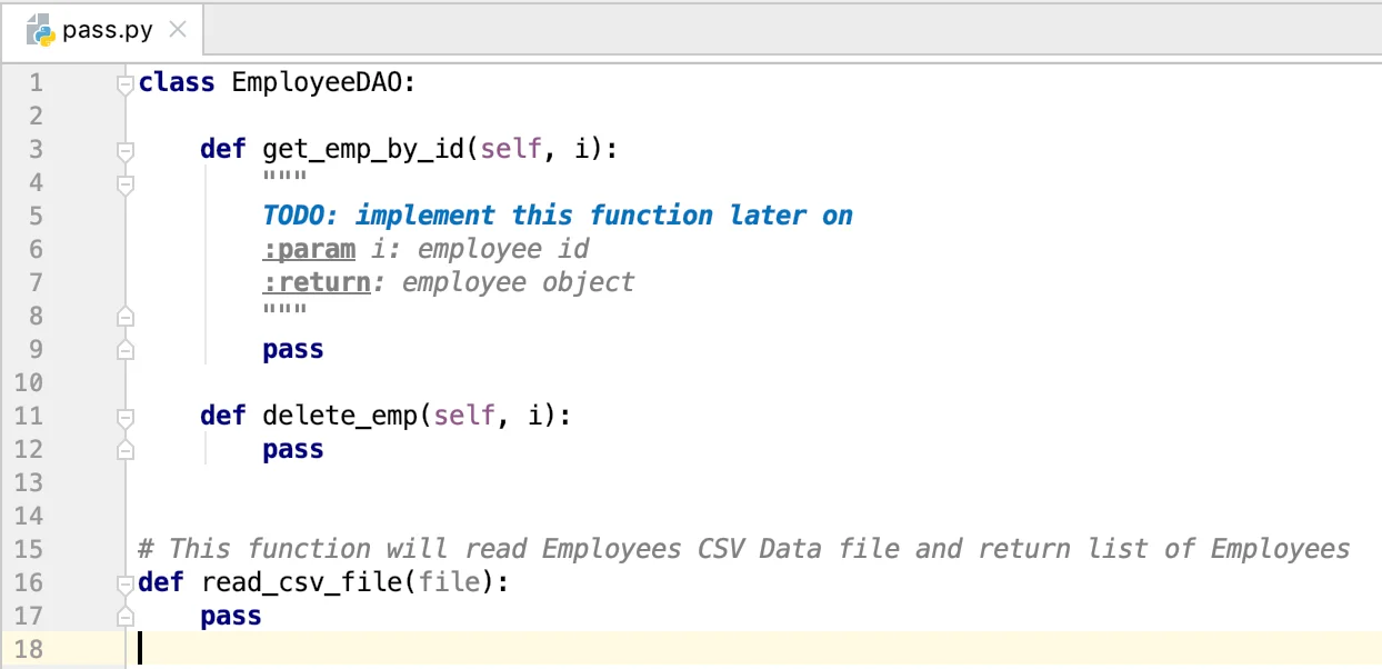 pass keyword in Python