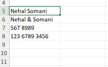 removing spaces using find and replace in excel
