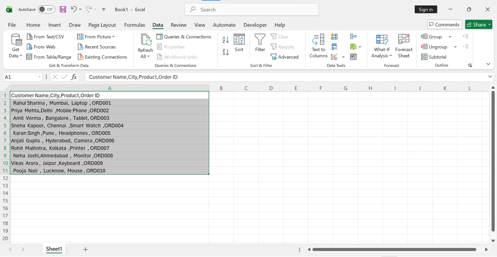 removing spaces using power query