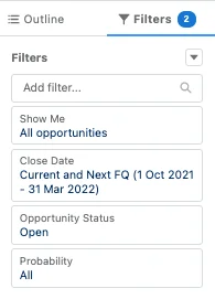 salesforce report filters