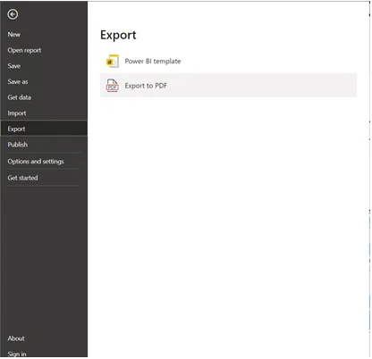 save power bi template