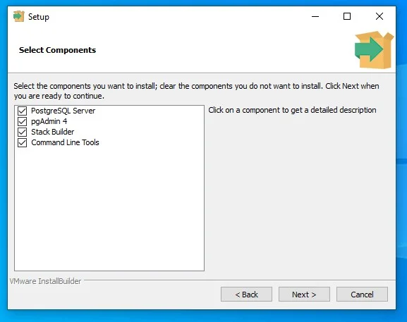 select components in PostgreSQL