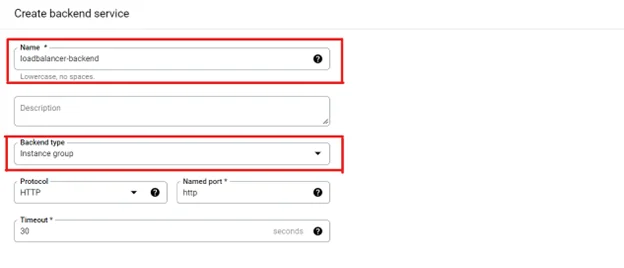 select the Instance group