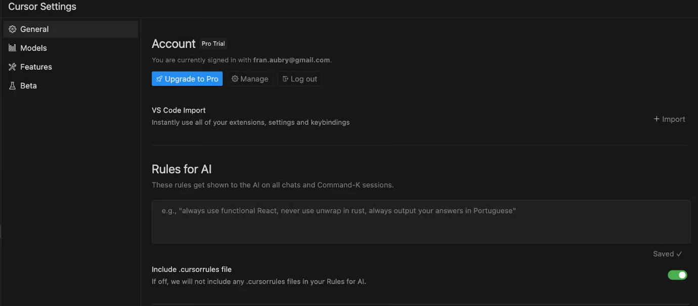 setting custom ai rules