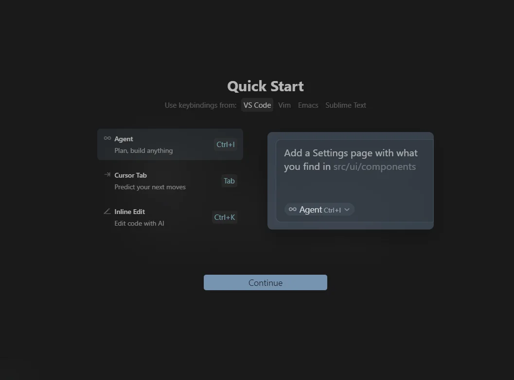 setting up cursor ai enviroment
