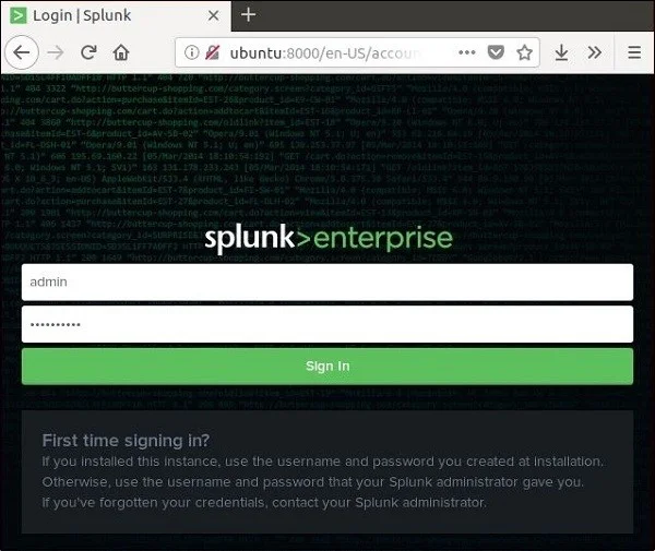 splunk account dashboard